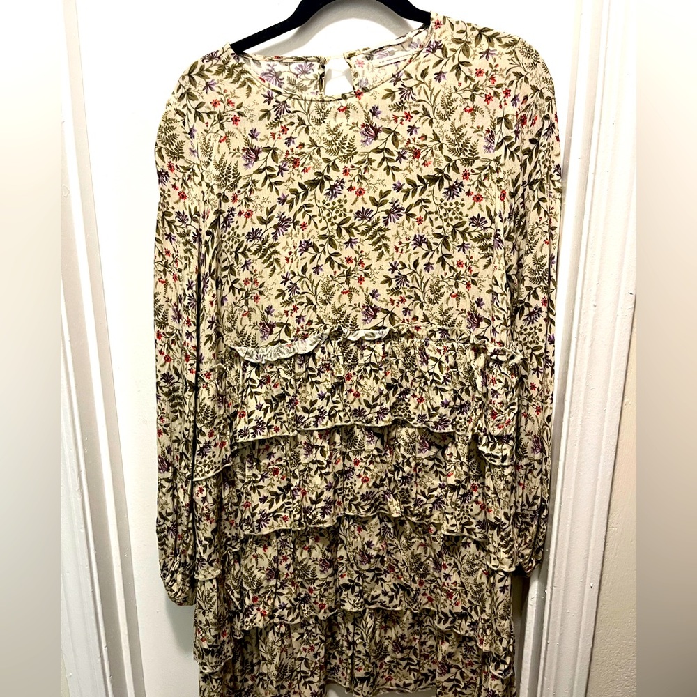 Urban Outfitters floral ruffled mini dress